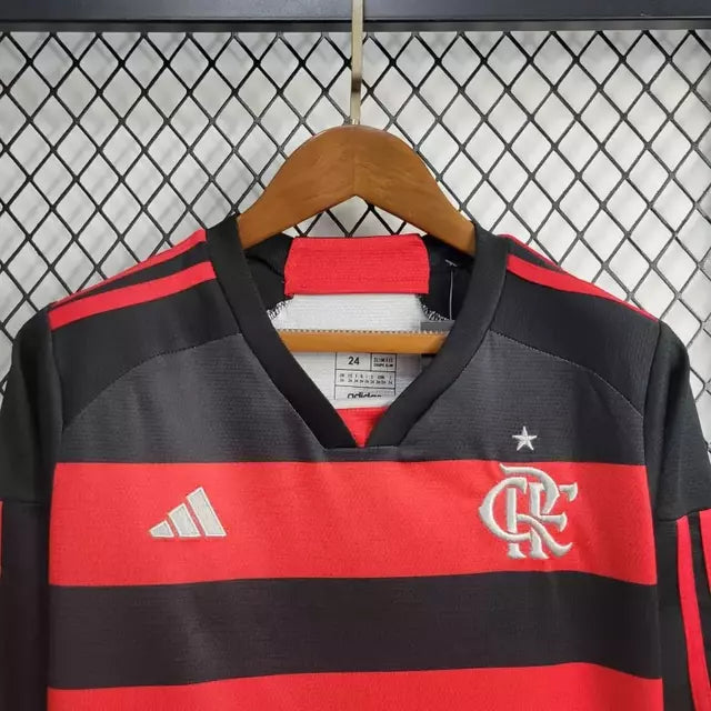 Kit Infantil Flamengo Manga Longa Titular I 24/25