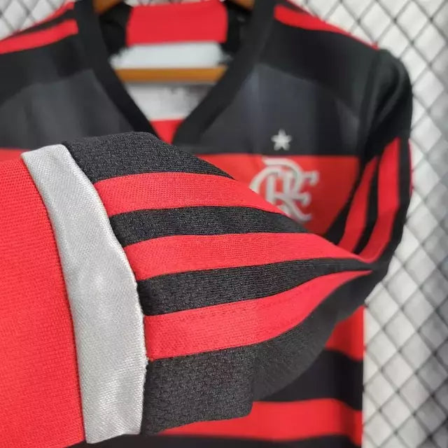 Kit Infantil Flamengo Manga Longa Titular I 24/25