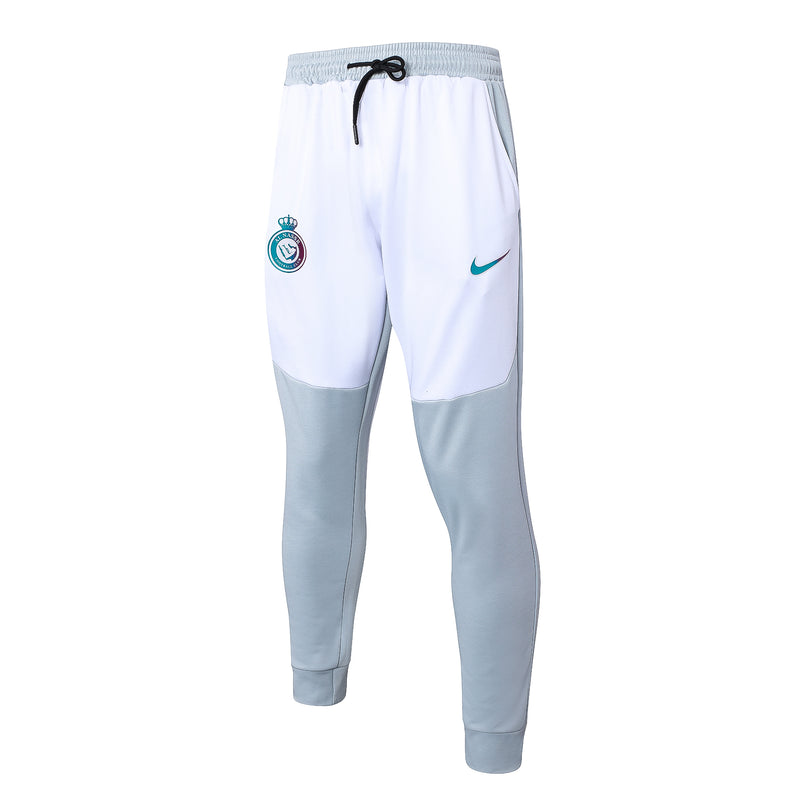 Conjunto corta vento Nike Al Nassr 23/24 zíper longo - Branco e Cinza