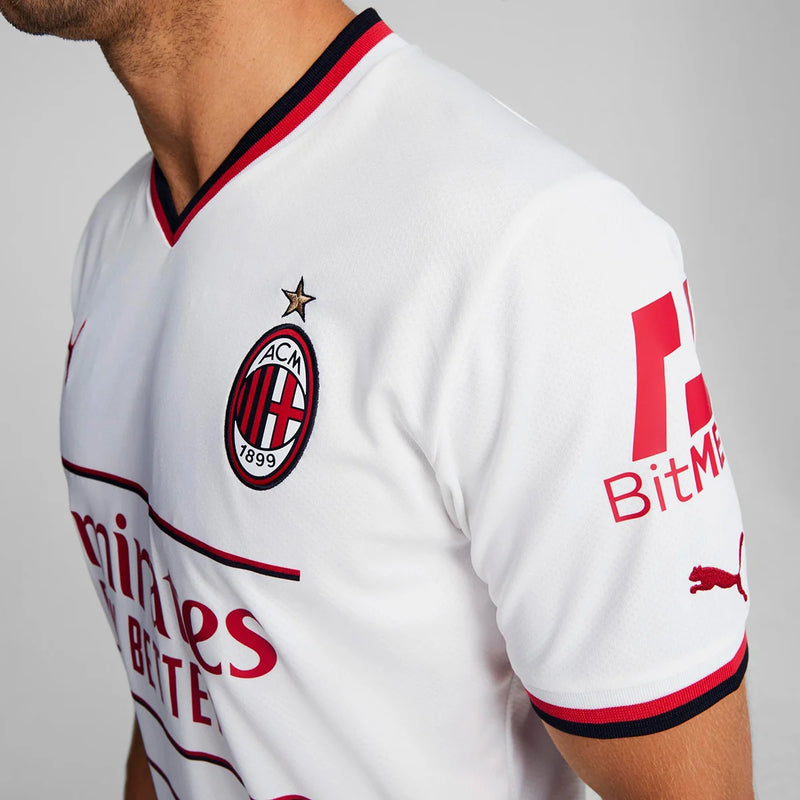 Camisa Milan Away  22/23 - Puma Torcedor Masculina - Branca