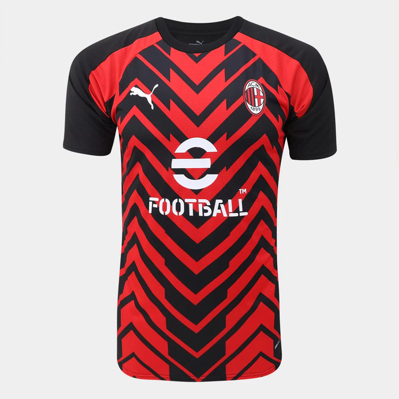 camisa-milan-23-24-puma-versao-masculino-masculina-vermelho-vermelha-preto-preta-branco-rafael-leao-leao-oficial-e-football-treino