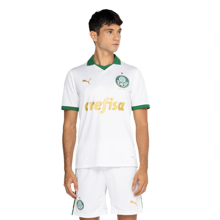 Camisa Palmeiras Away II 24/25 - Puma Torcedor Masculina - Branca.