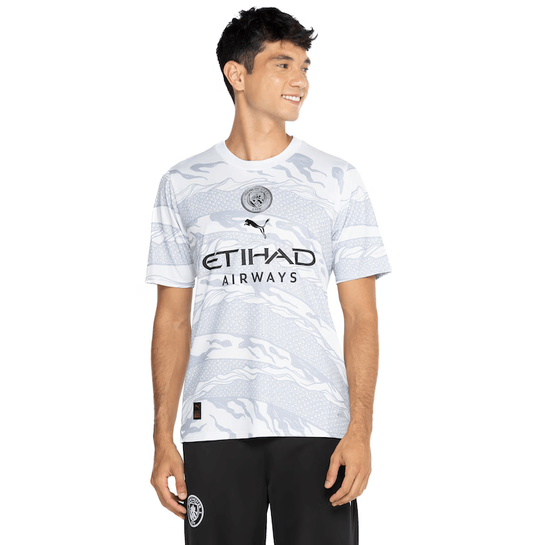 Camisa Manchester City edição especial ´´Ano do dragão de madeira`` 24/25 - Puma Torcedor Masculina - Cinza