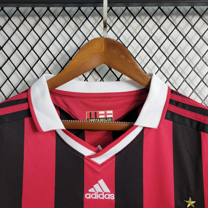 Camisa Retrô Milan 09/10 Manga Longa Adidas