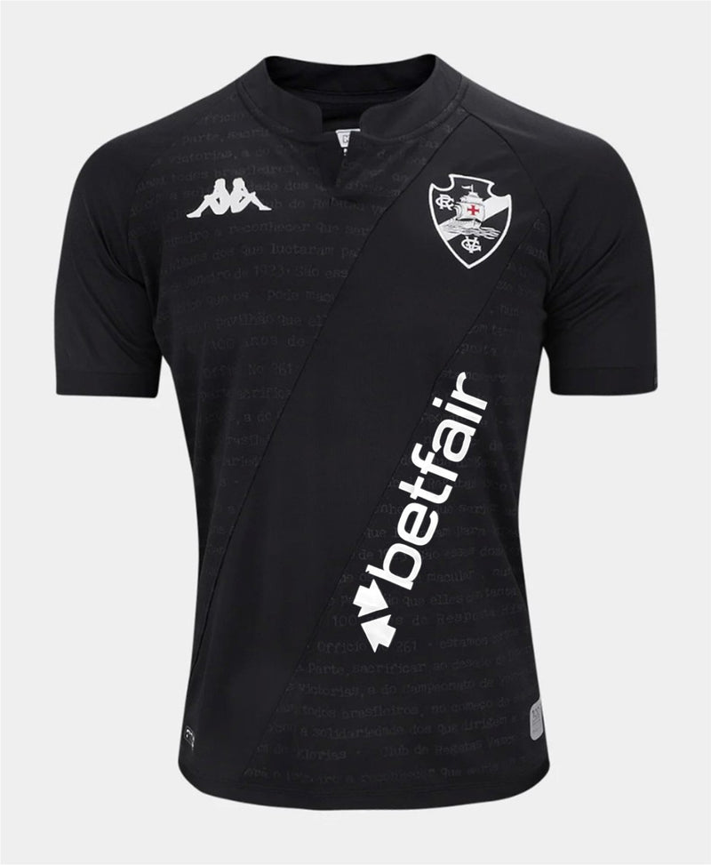 Camisa Vasco 24/25 - Kappa Torcedor Masculina - Preta - Goleiro + Betfair