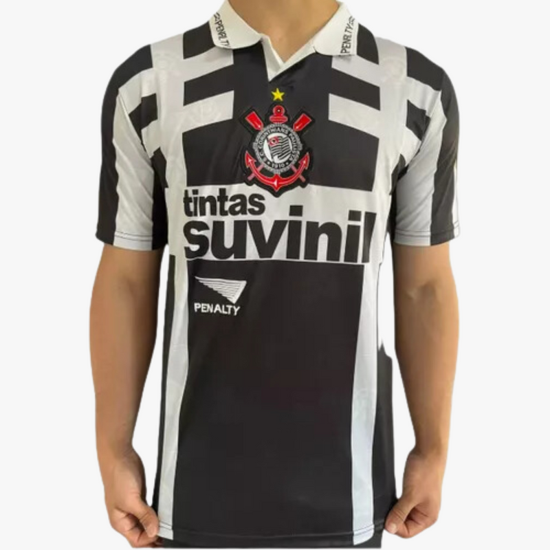 Camisa Corinthians Retrô 1996 - Ted Lapidus Masculina - Preta