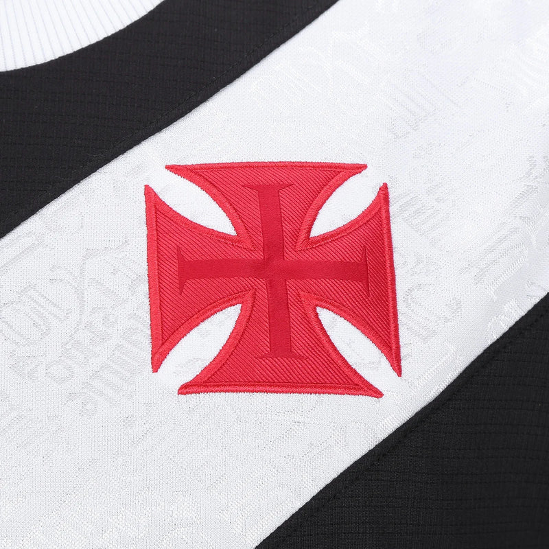 Camisa Vasco Home 24/25 - Kappa Torcedor Masculina - Preta e Branca