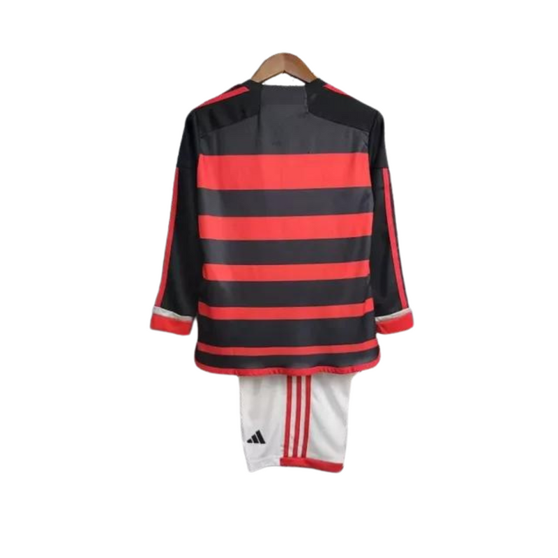 Kit Infantil Flamengo Manga Longa Titular I 24/25