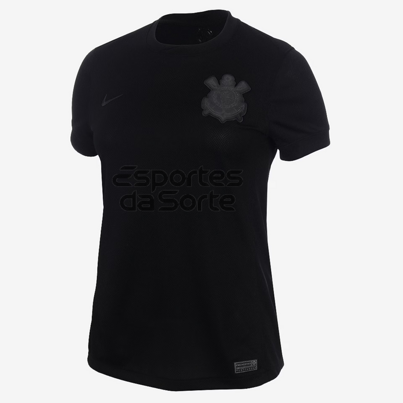 Camisa Corinthians BLACK 24/25 + Esporte da Sorte - Nike Torcedor Feminina