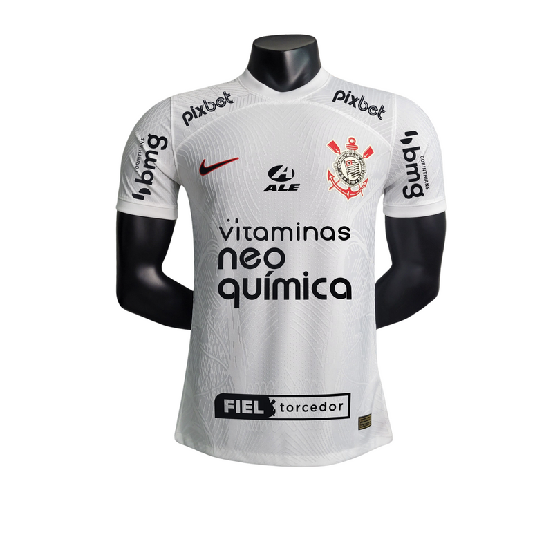 Camisa Corinthians Home 23/24 Nike Jogador Masculina + Patrocínio