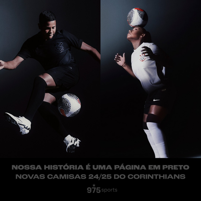 Camisa Corinthians Home 24/25 + Patrocínios - Nike Jogador Masculina