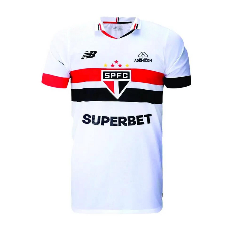 Camisa São Paulo Home 24/25 - NB Torcedor Masculina - Branca + Patrocínios