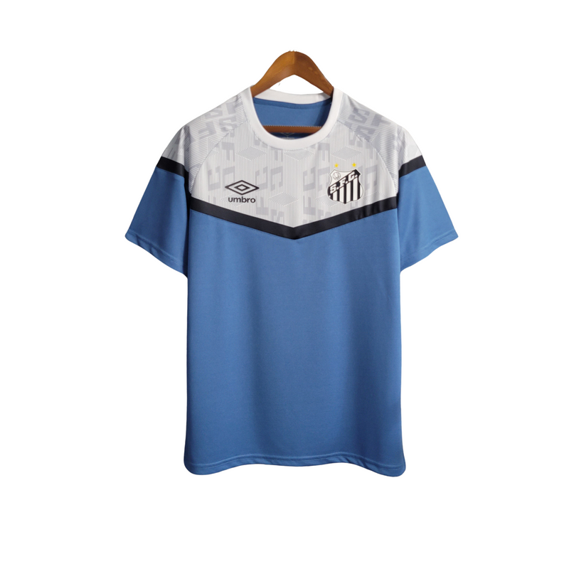 Camisa Santos Treino 23/24 - Umbro Torcedor Masculina - Branca e Azul