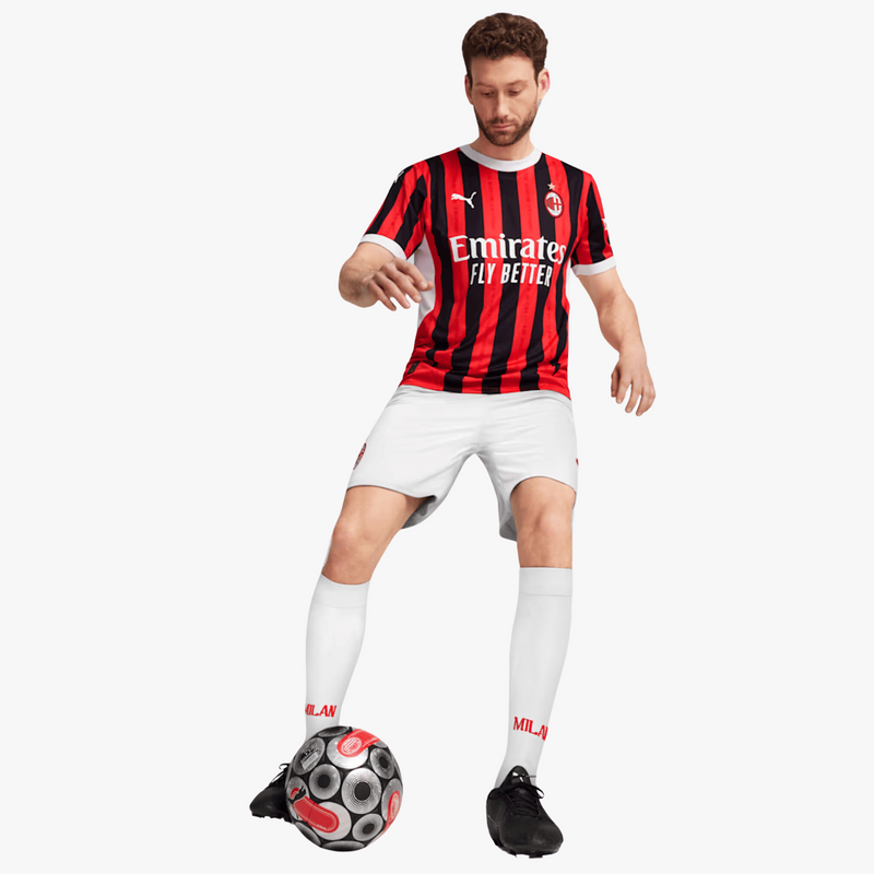 Camisa AC Milan Home I 24/25 - Torcedor Puma Masculina - Vermelha e preta