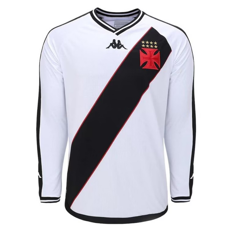 Camisa Vasco Away II 24/25 - Kappa Torcedor Masculina Manga Longa - Branca