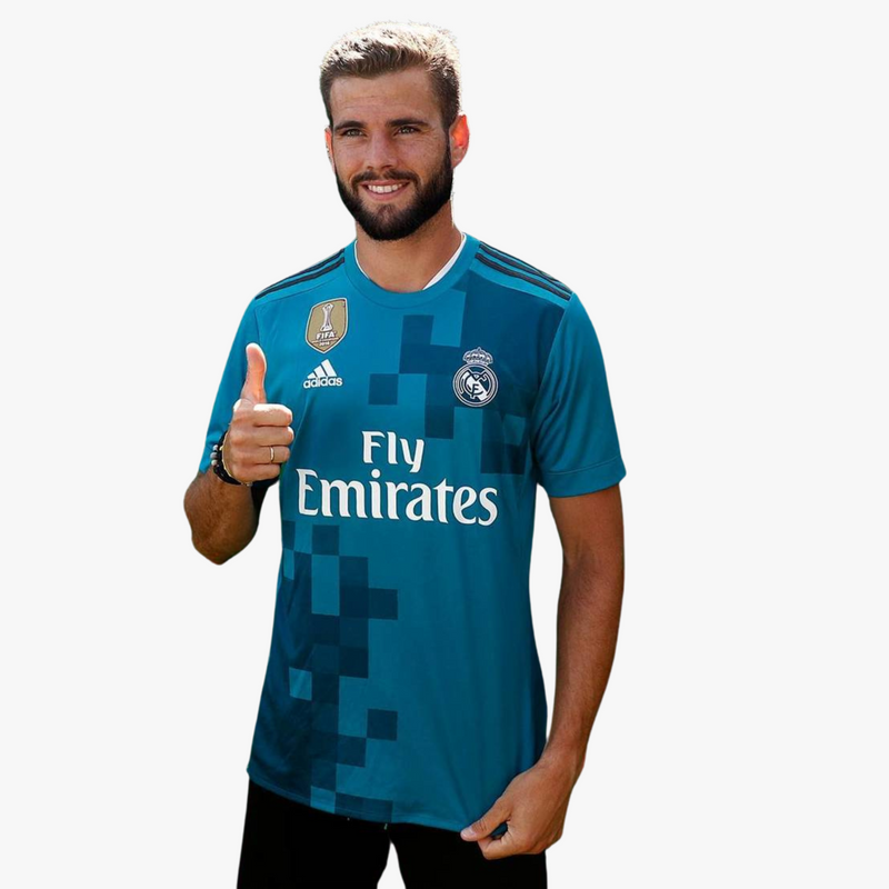 Camisa Real Madrid Away 17/18 - Versão Retro - Azul