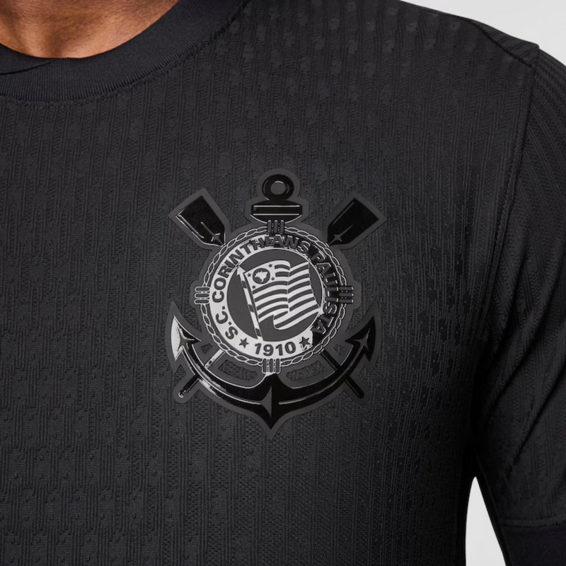 Camisa Corinthians BLACK 24/25 + Esporte da Sorte - Nike Jogador Masculina