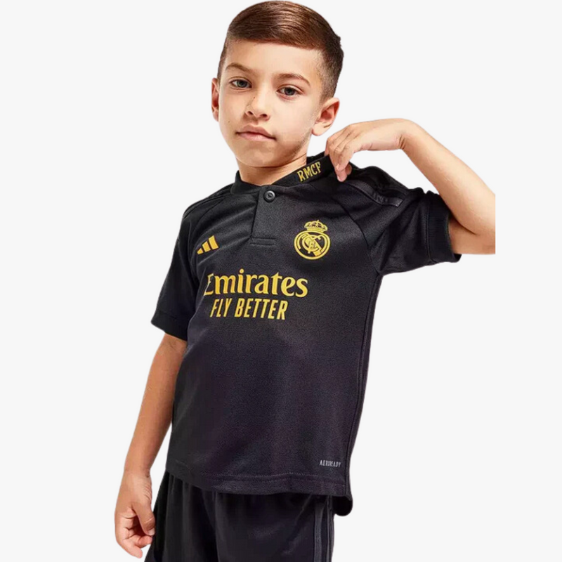 Kit Infantil Real Madrid Away III 23/24 + Shorts - Adidas