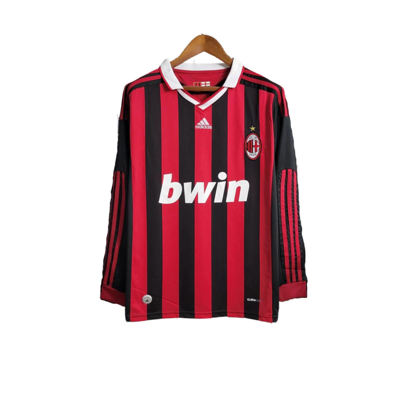 Camisa Retrô Milan 09/10 Manga Longa Adidas