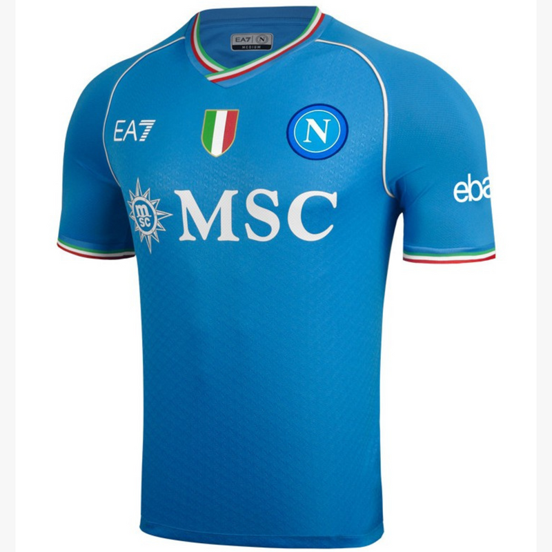 Camisa Napoli Home 23/24 EA7 Torcedor Masculina