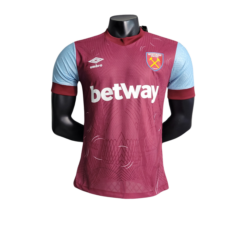 Camisa West Ham Home 23/24 - Umbro Jogador Masculino