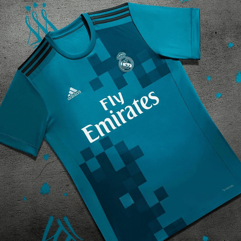 Camisa Real Madrid Away 17/18 - Versão Retro - Azul