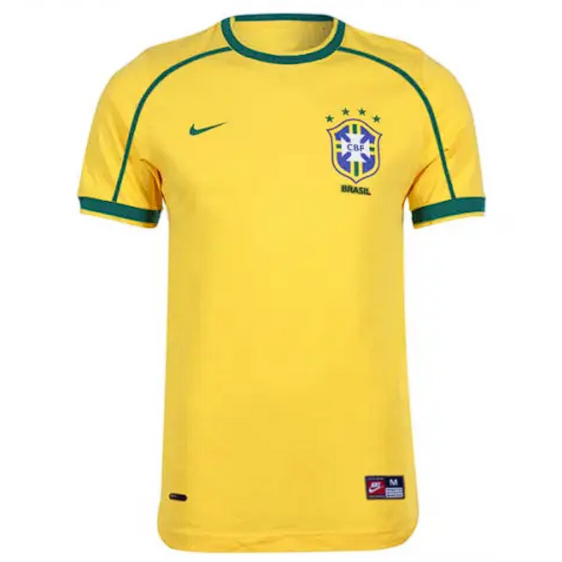 Camisa Brasil Retro 1998 - Nike Torcedor Masculina Amarela