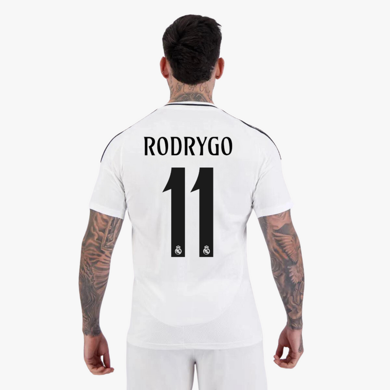 Camisa Real Madrid Home "RODRYGO 11" 24/25 - Adidas Torcedor Masculina