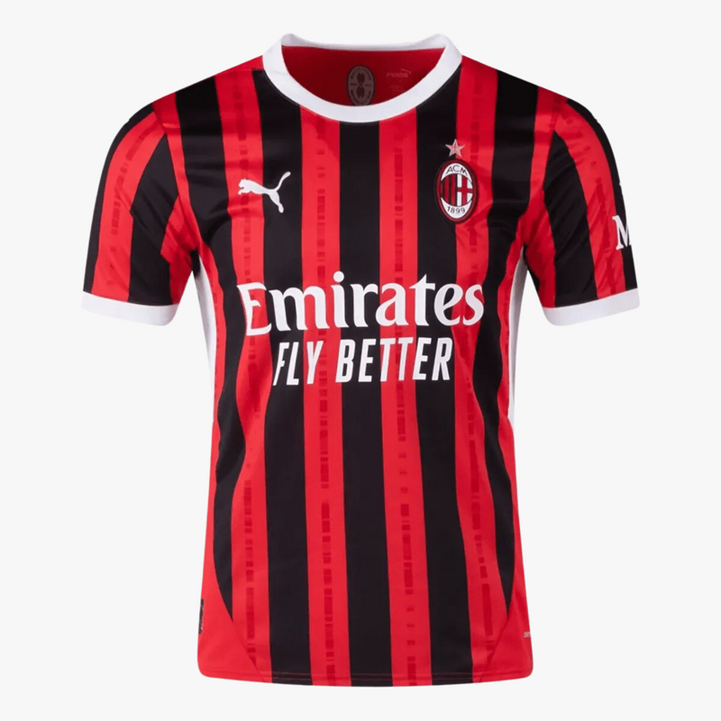 Camisa AC Milan Home I 24/25 - Torcedor Puma Masculina - Vermelha e preta