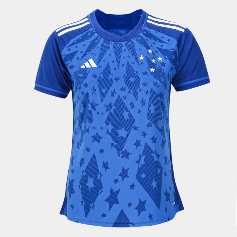 Camisa Cruzeiro Home I 24/25 Feminina Adidas Torcedor - Azul Royal