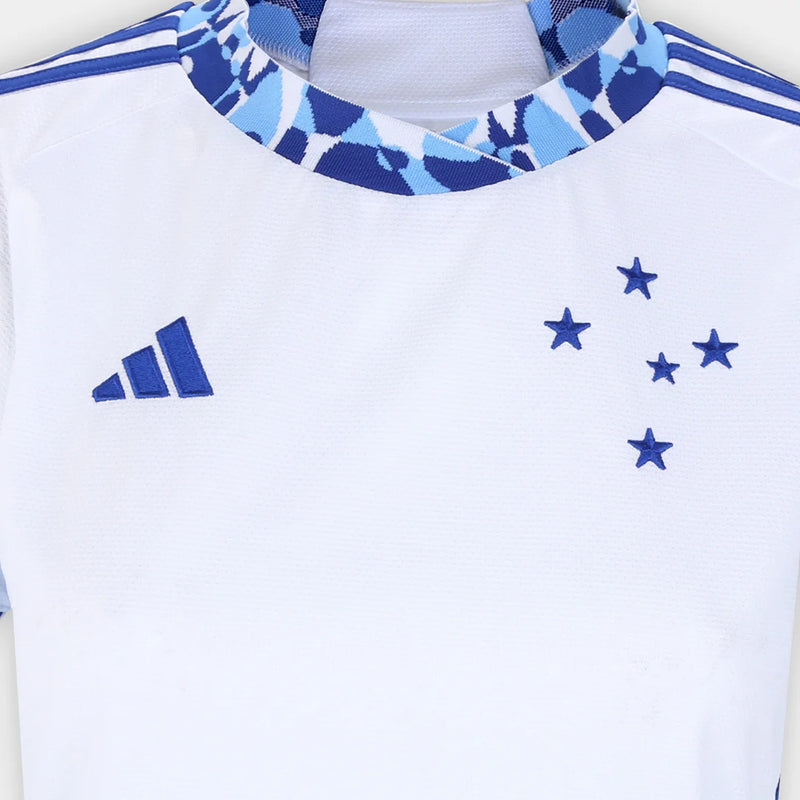 Camisa Cruzeiro Away II 24/25 Feminina Adidas Torcedor - Branca e Azul