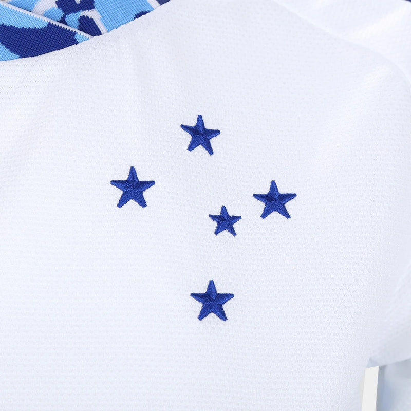 Camisa Cruzeiro Away II 24/25 Feminina Adidas Torcedor - Branca e Azul