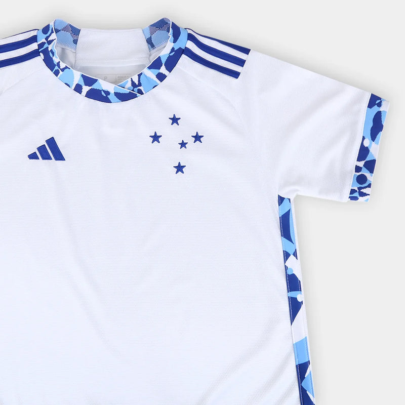 Camisa Cruzeiro Away II 24/25 Feminina Adidas Torcedor - Branca e Azul