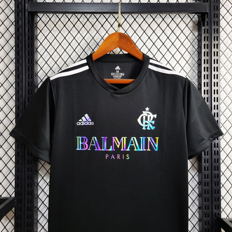 Flamengo Ed Especial Balmain Preta 24/25 - Adidas Torcedor Masculina