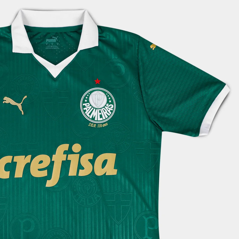 Camisa Palmeiras Home 24/25 - Puma Torcedor Masculina - Verde.