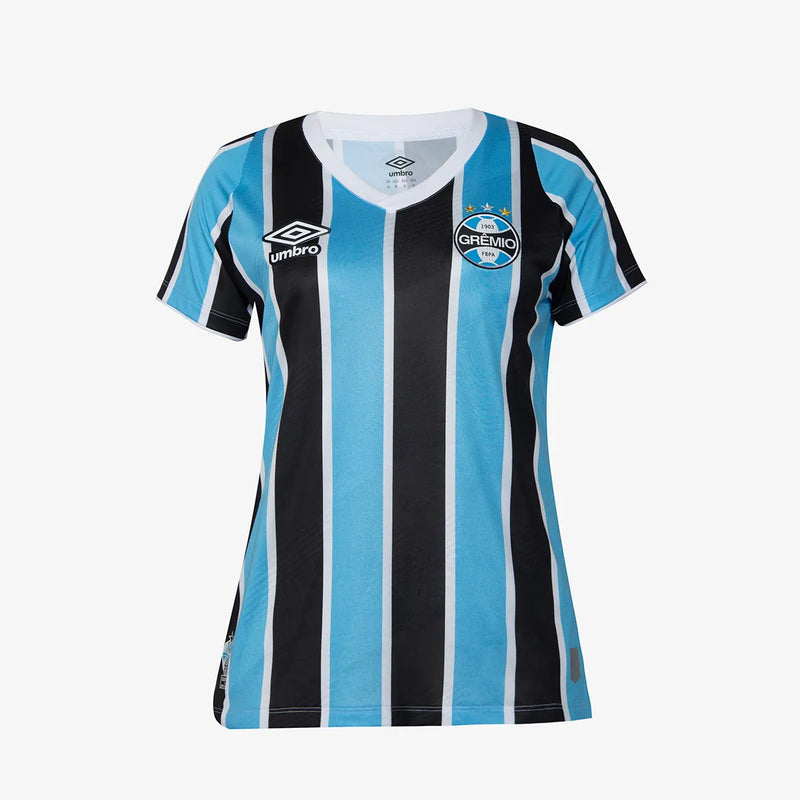 Camisa Grêmio Home I 24/25 Feminina - Umbro Torcedor - Azul e Preta