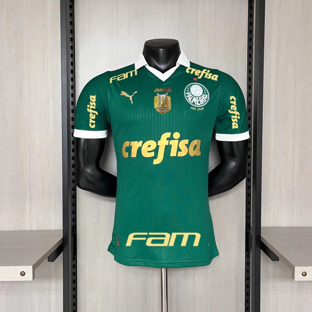 Camisa Palmeiras Home 24/25 - Versão Jogador Masculina - Todos os Patrocínios + Patch Brasileirão