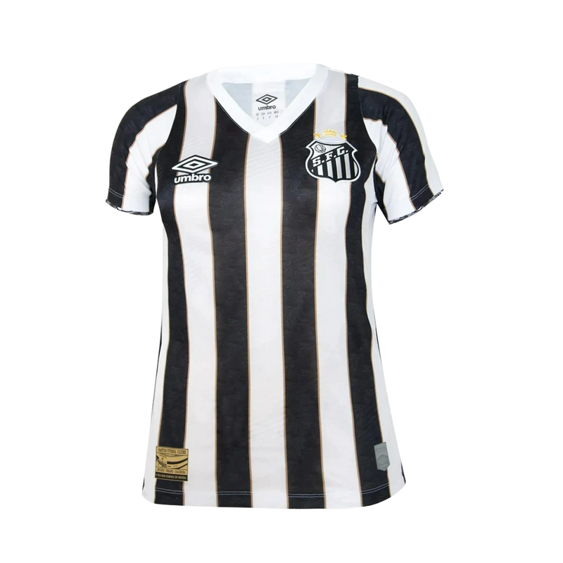 Camisa Santos II 24/25 Preta e Branca - Umbro Feminina Torcedor