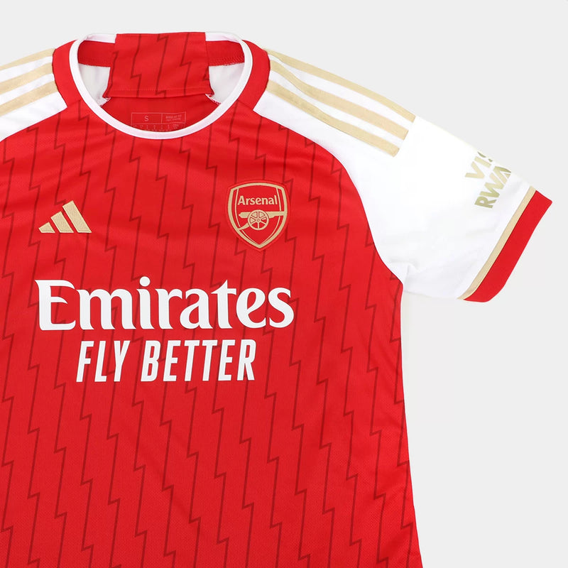 camisa-arsenal-home-casa-titular-23-24-adidas-masculina-masculino-1-i-raios-vermelho-fly-emirates-better-dourado-dourada-branco-branca-vermelha-oficial-gabriel-jesus-saka-martinelli