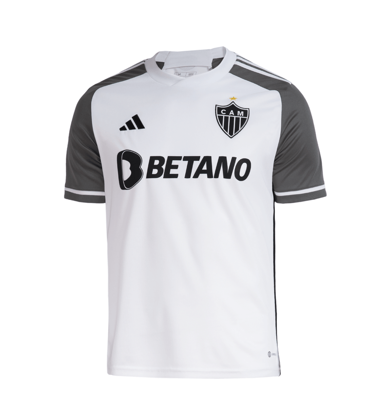 camisa-atletico-mg-versão-torcedor-fan-away-visitante-fora-reserva-ii-2-23-24-adidas-masculino-masculina-branco-branca-preto-preta-cinza-betano-hulk