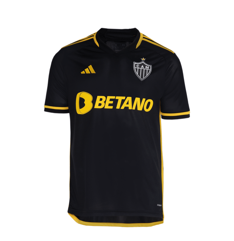 camisa-atletico-mg-versão-torcedor-fan-away-visitante-fora-reserva-iii-3-23-24-adidas-masculino-masculina-amarelo-amarela-preto-preta-betano-hulk