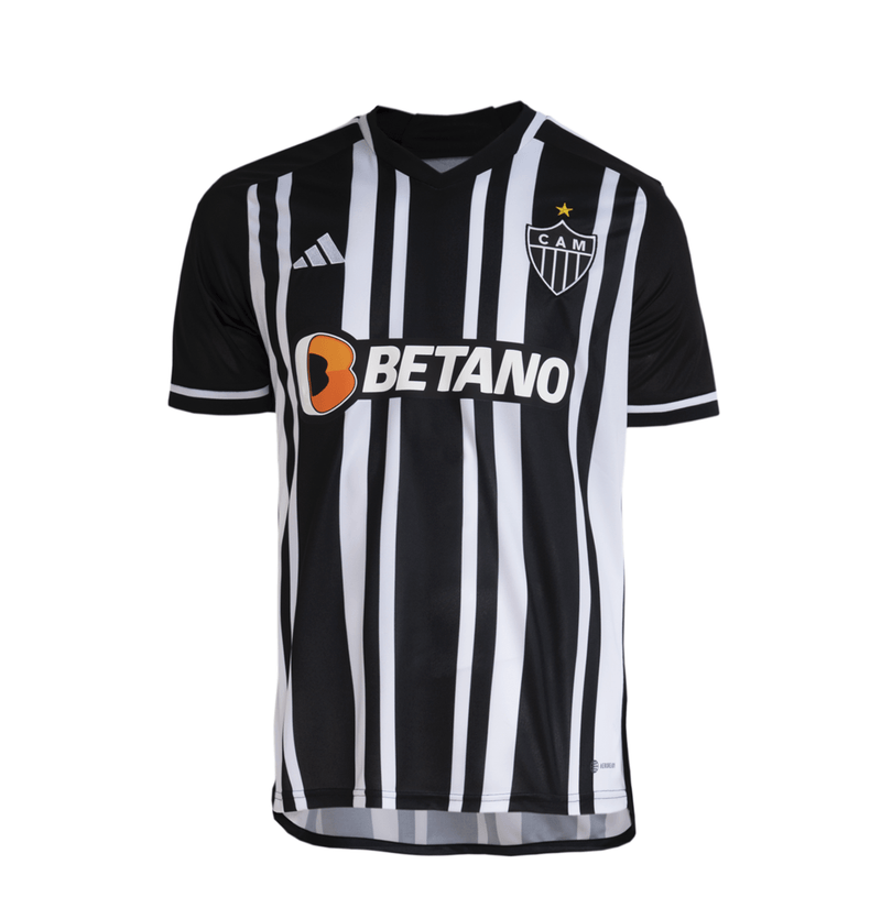 camisa-atletico-mg-versão-torcedor-fan-home-casa-titular-i-1-23-24-adidas-masculino-masculina-branco-branca-preto-preta-betano-hulk