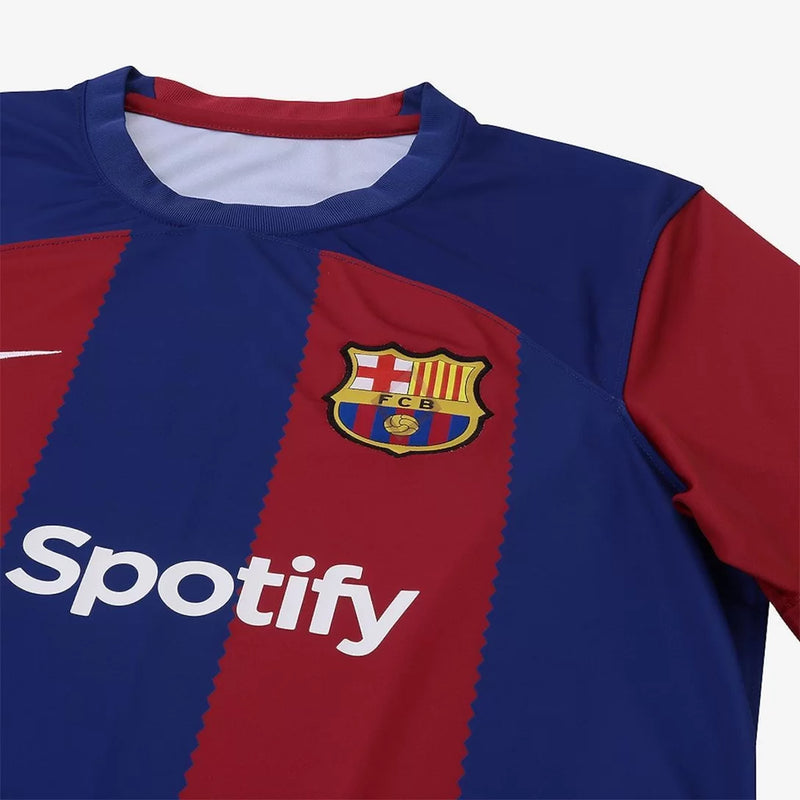 camisa-barcelona-barca-barça-home-i-1-titular-casa-23-24-nike-versao-torcedor-masculino-masculina-spotify-azul-vermelho-vermelha-diamante-lewandowski-raphinha-messi-oficial