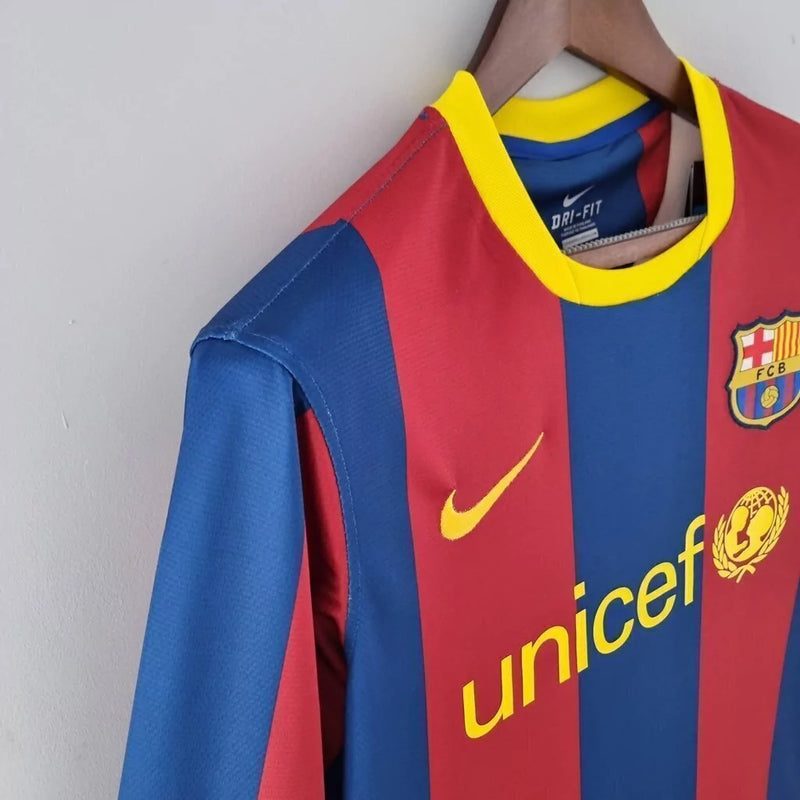 Camisa Barcelona 10/11 - Retro Manga Comprida