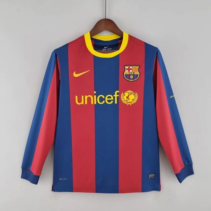 Camisa Barcelona 10/11 - Retro Manga Comprida