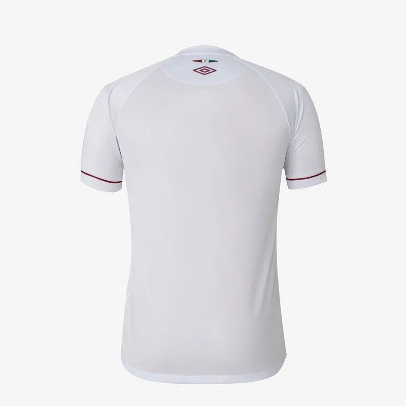 camisa-fluminense-branco-branca-vinho-vermelho-vermelha-verde-umbro-betano-libertadores-23-24-ii-2-away-versão-torcedor-masculino-masculina