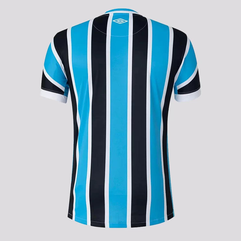 camisa-gremio-versão-fan-torcedor-umbro-banrisul-23-24-masculina-masculino-1-ii-home-casa-titular-suarez-azul-preto-preta-branco-branco-oficial