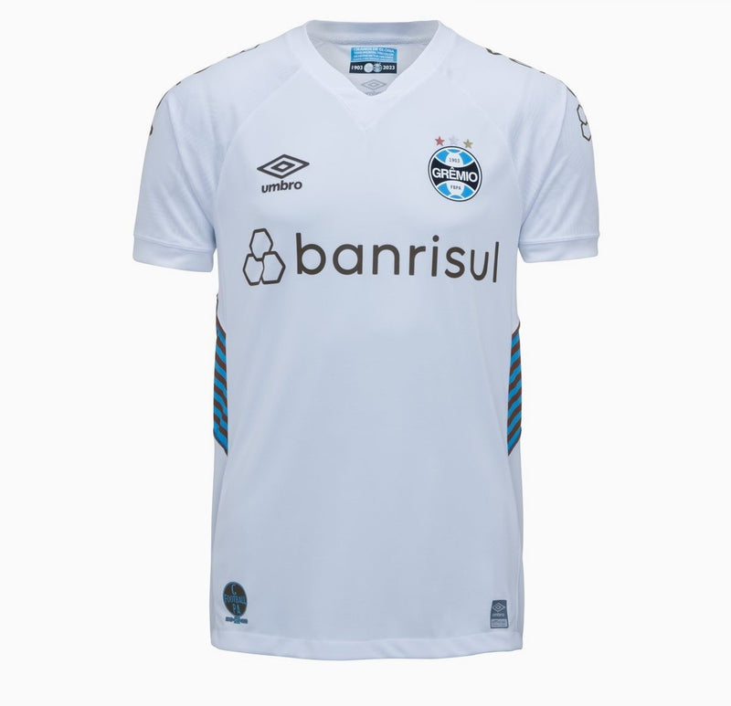 camisa-gremio-versao-fan-torcedor-umbro-banrisul-23-24-masculina-masculino-2-ii-away-fora-titular-suarez-azul-branco-branco-oficial