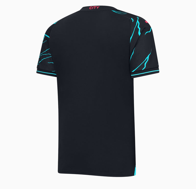 camisa-man-manchester-city-azul-preto-preta-third-reserva-23-24-puma-versao-fan-torcedor-masculino-masculina-etihad-airways-3-iii-haaland-de-bruyne-mahrez-alvarez-primeira-oficial