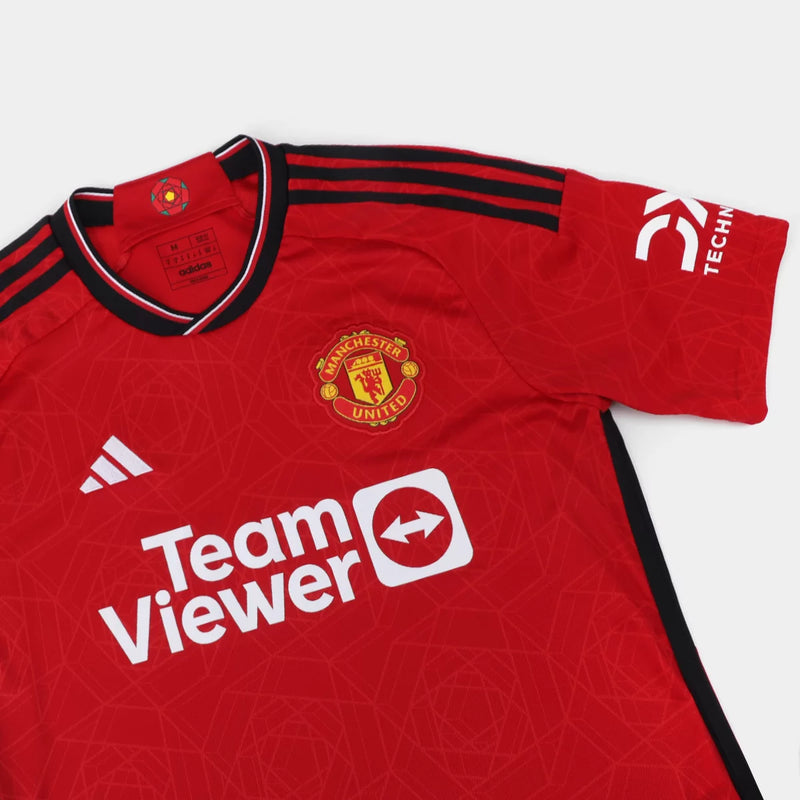 camisa-manchester-united-home-casa-1-i-titular-23-24-adidas-versão-torcedor-masculino-masculina-team-viewer-vermelho-preto-oficial-original